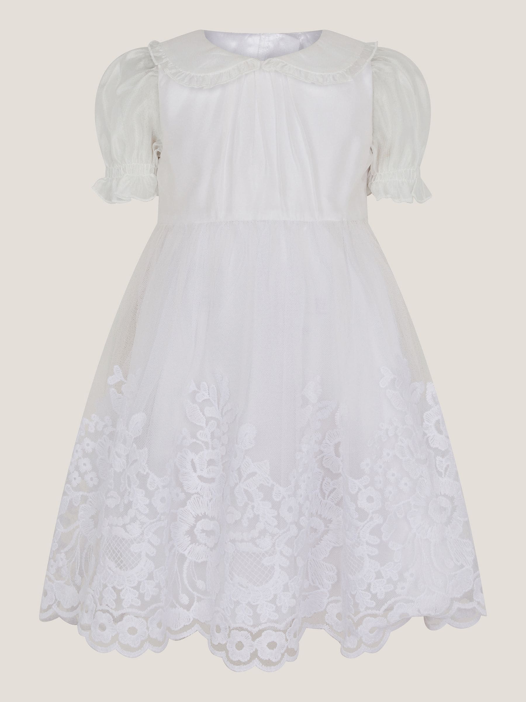 Monsoon White Baby Athena Floral Embroidered Dress image 2