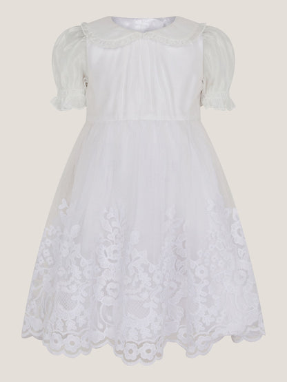 Monsoon White Baby Athena Floral Embroidered Dress image 2