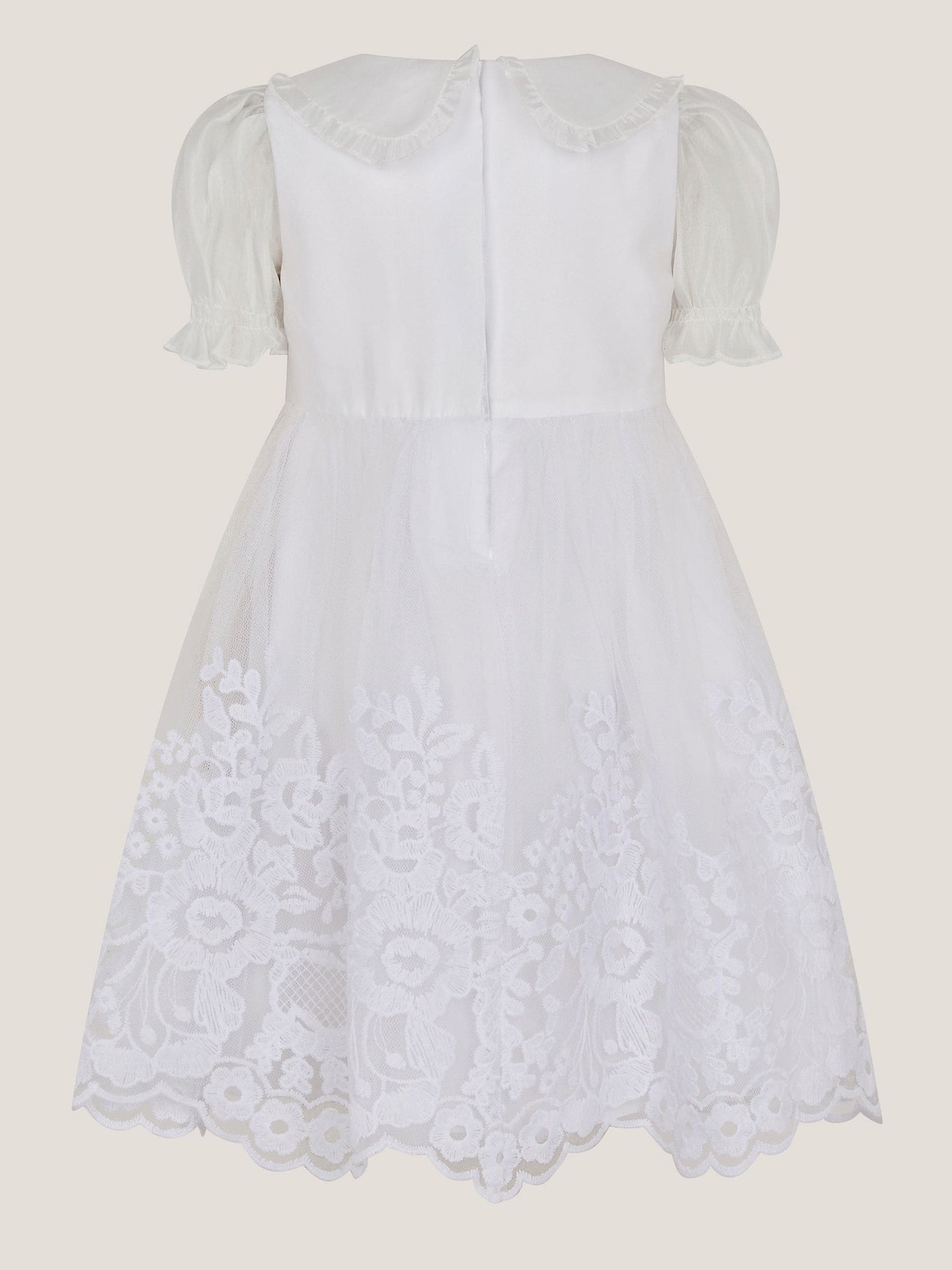 Monsoon White Baby Athena Floral Embroidered Dress image 3