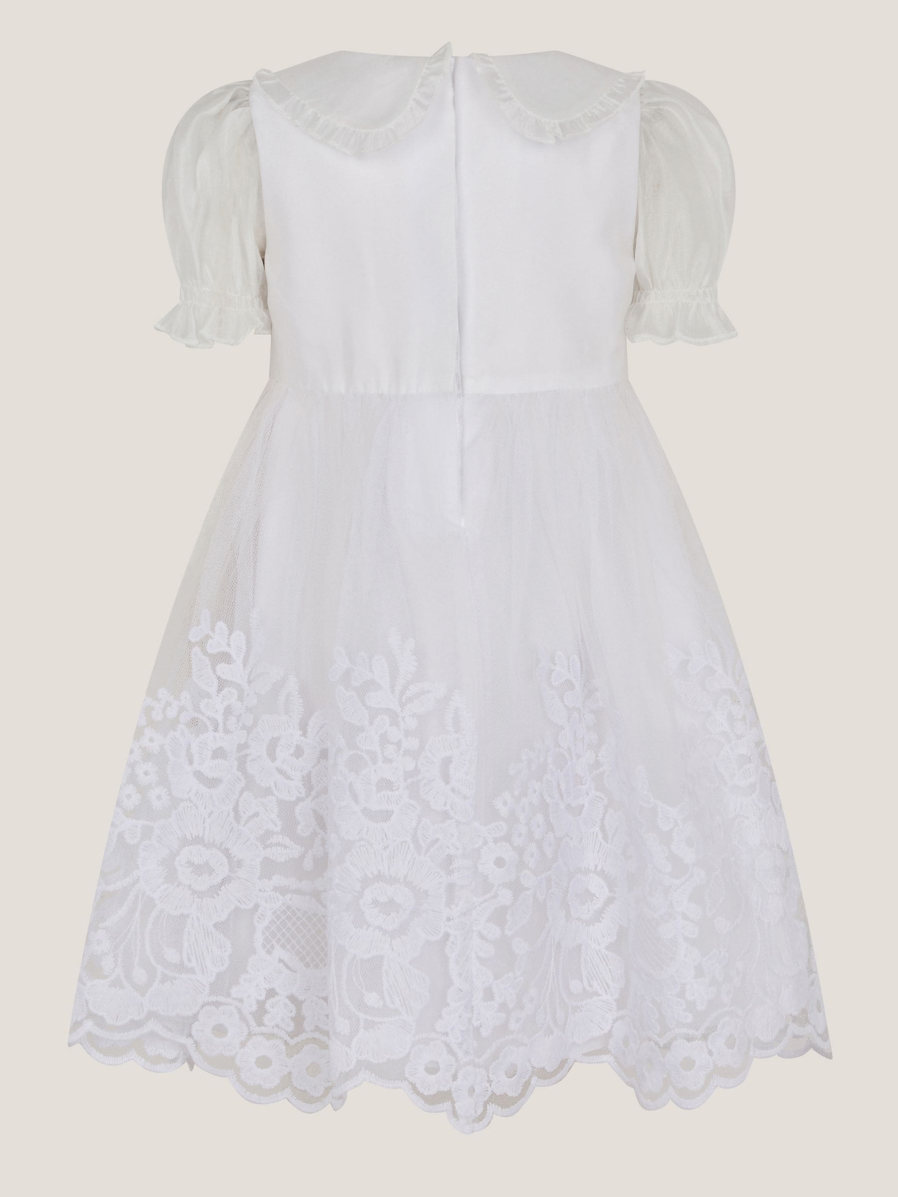 Monsoon White Baby Athena Floral Embroidered Dress image 3