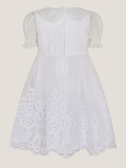 Monsoon White Baby Athena Floral Embroidered Dress image 3