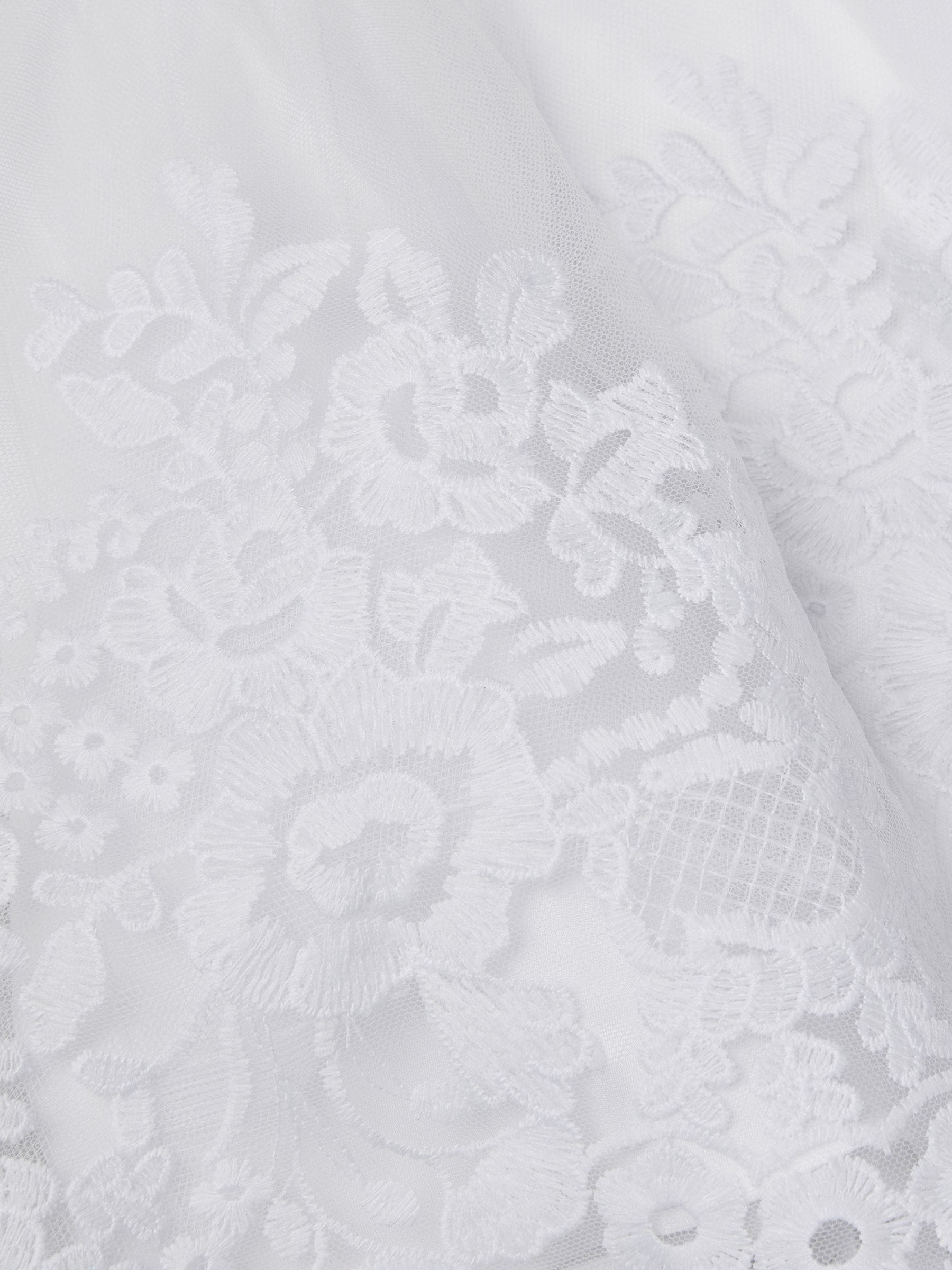 Monsoon White Baby Athena Floral Embroidered Dress image 4