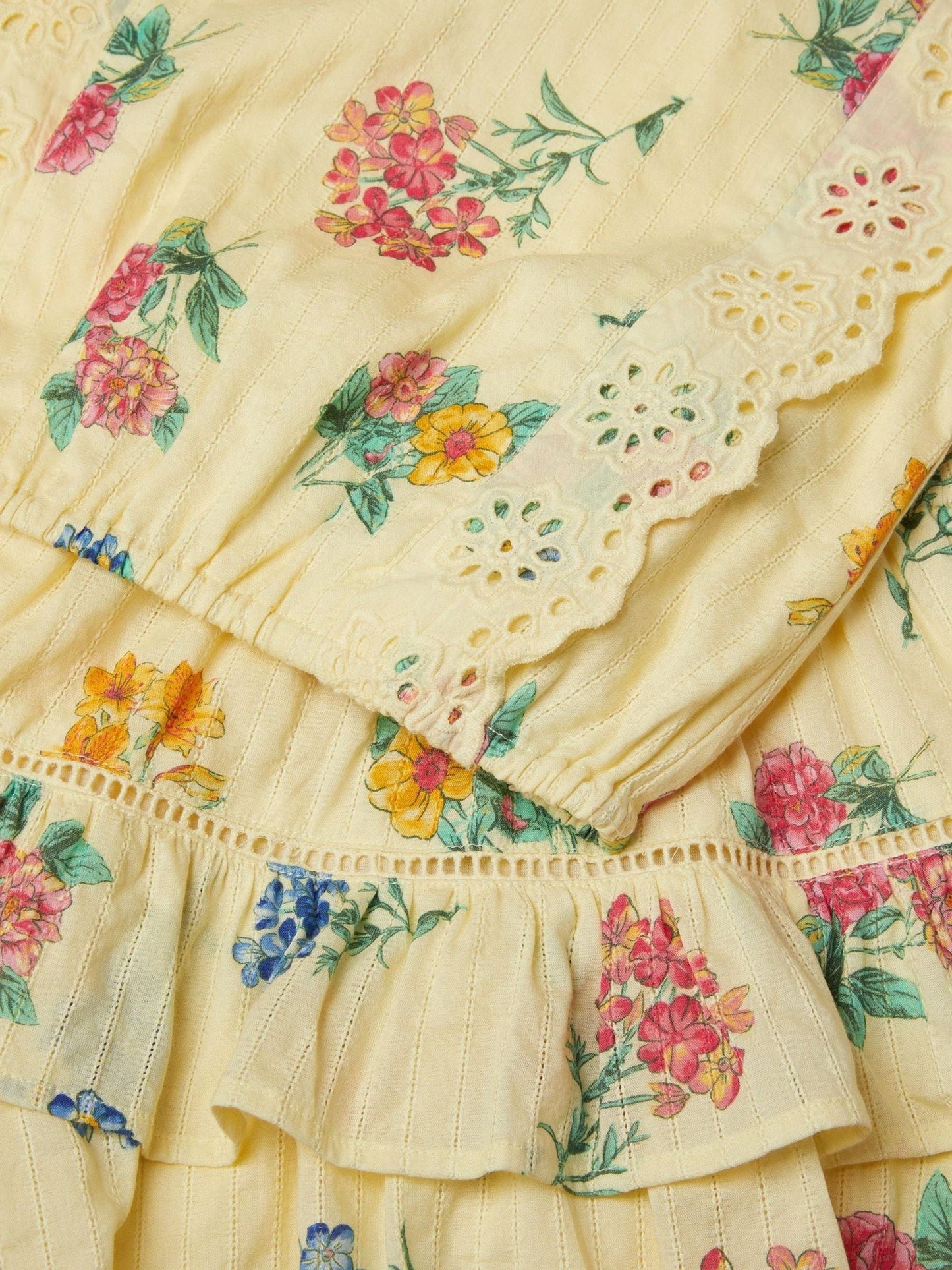 Monsoon Yellow Sasha Broderie Floral Top & Skirt Set image 4