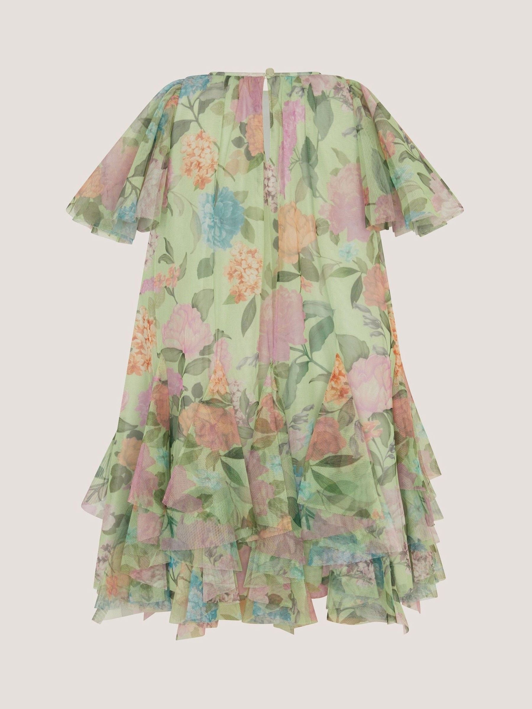 Monsoon Green Nessa Floral Ruffle Swing Dress image 3