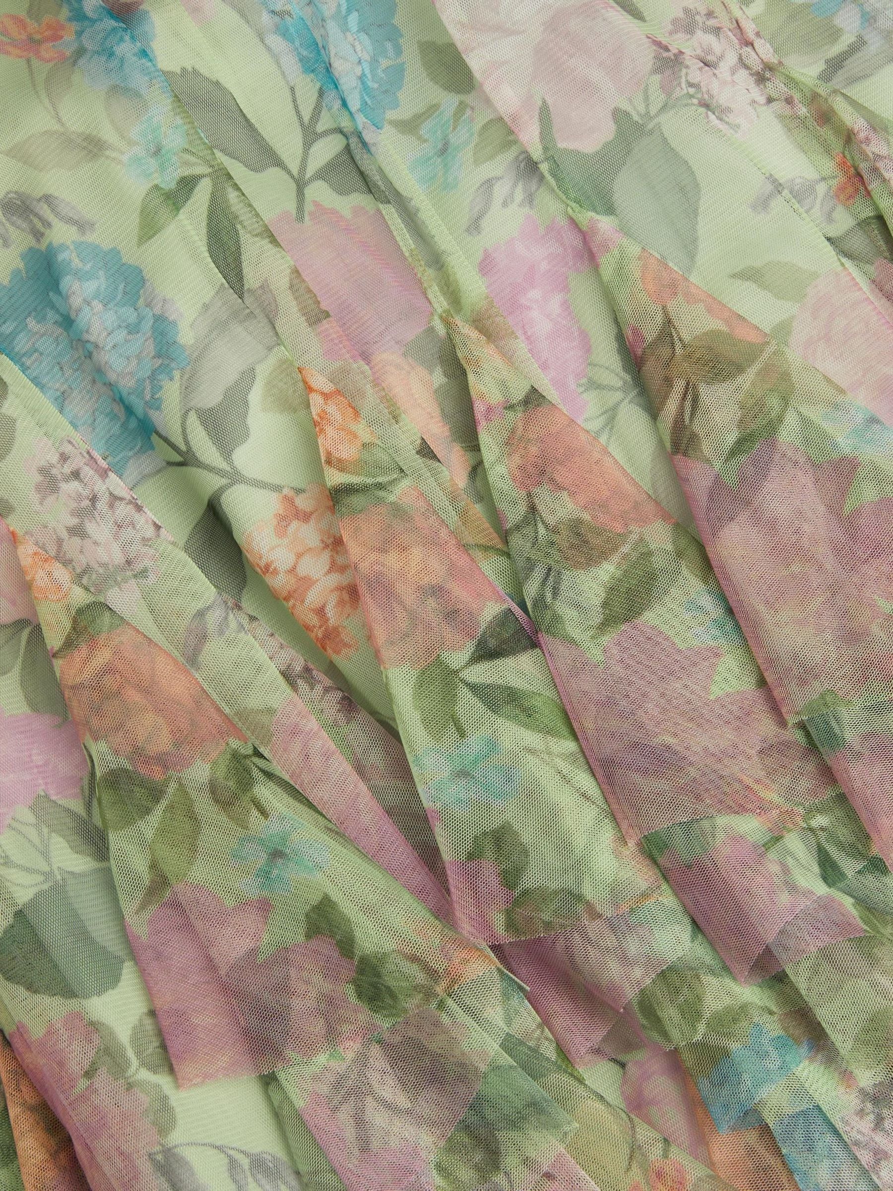 Monsoon Green Nessa Floral Ruffle Swing Dress image 4