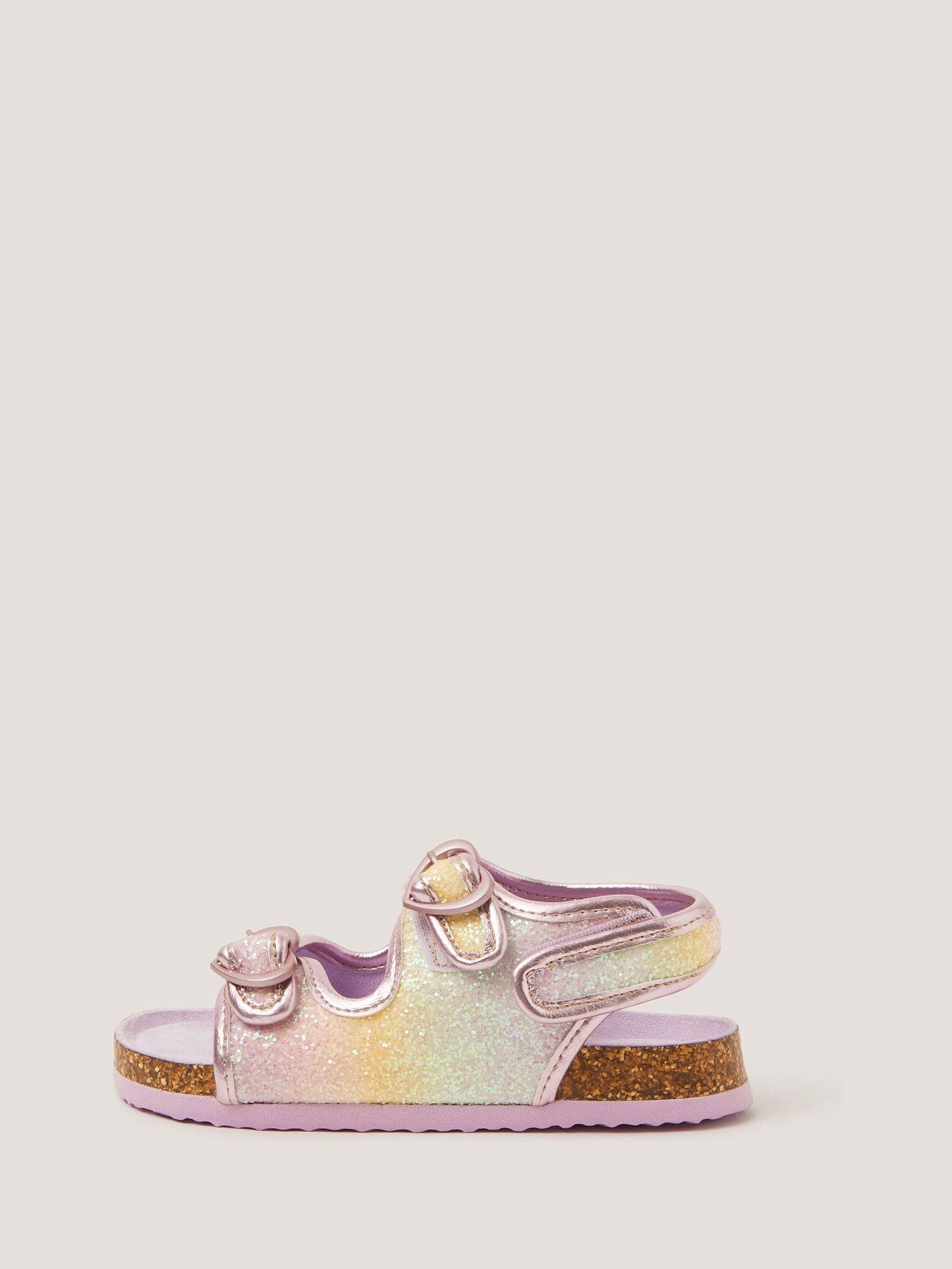 Monsoon Purple Rainbow Heart Buckle Sandals image 2