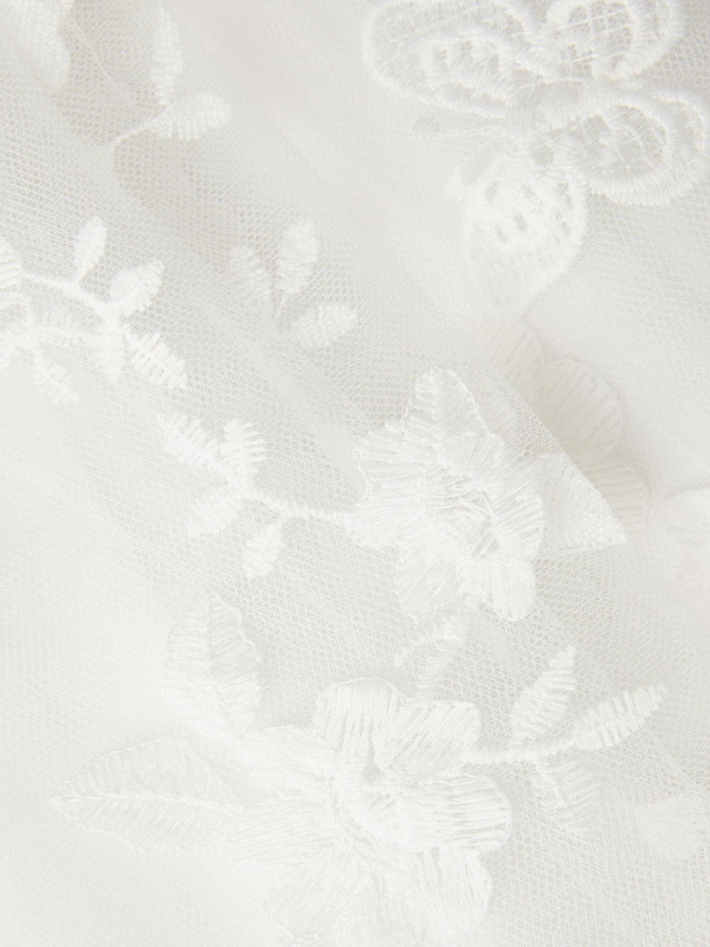 Monsoon Ivory Baby Beatrice Floral Embroidered Tulle Dress image 3