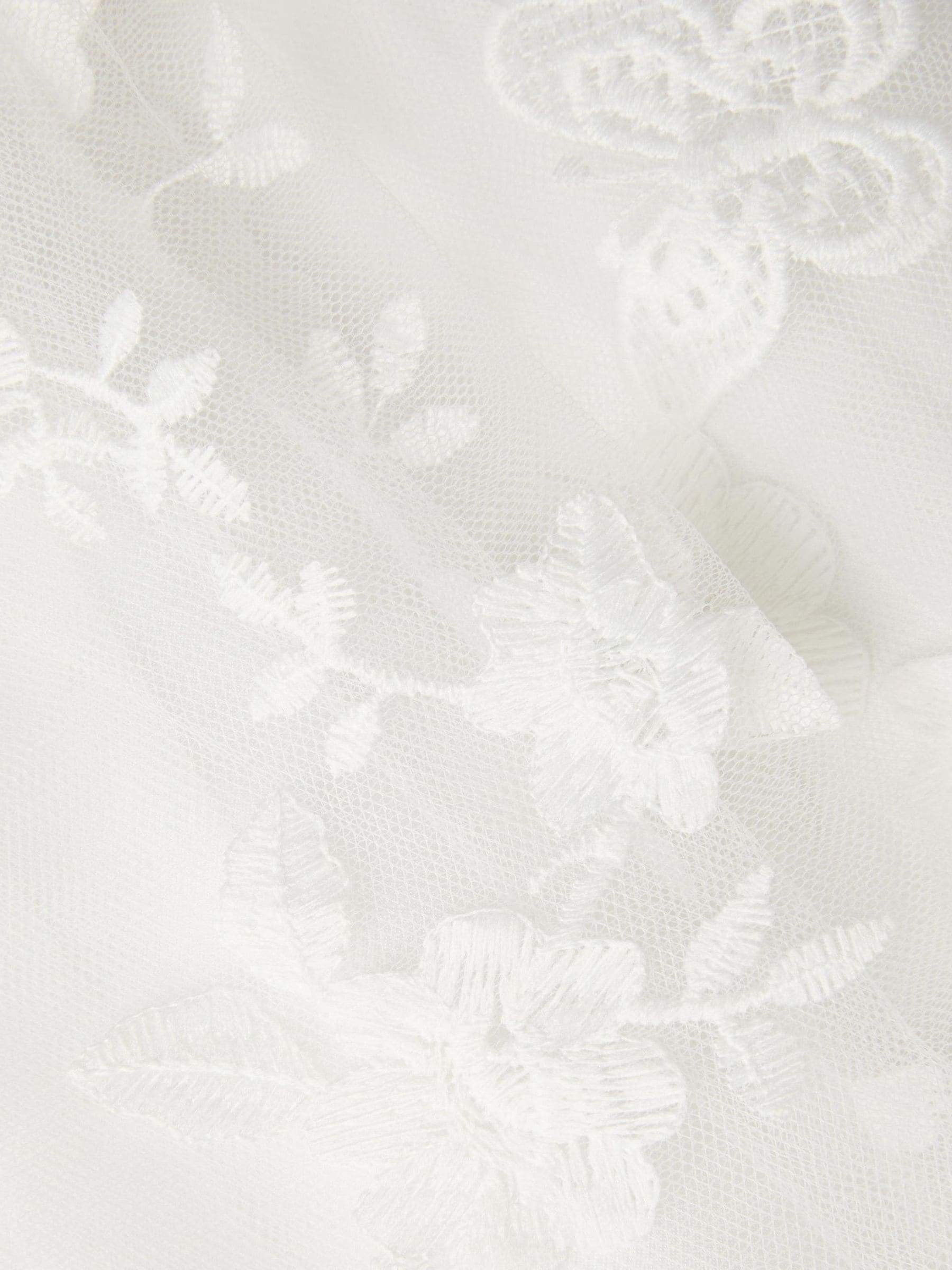 Monsoon Ivory Baby Beatrice Floral Embroidered Tulle Dress image 3