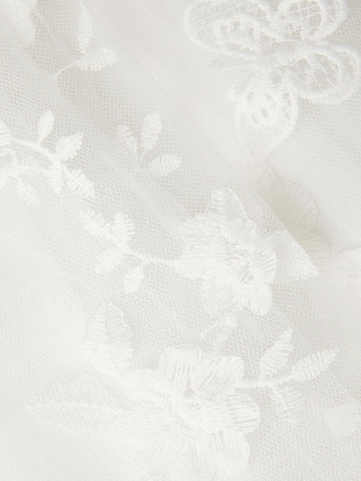 Monsoon Ivory Baby Beatrice Floral Embroidered Tulle Dress image 3