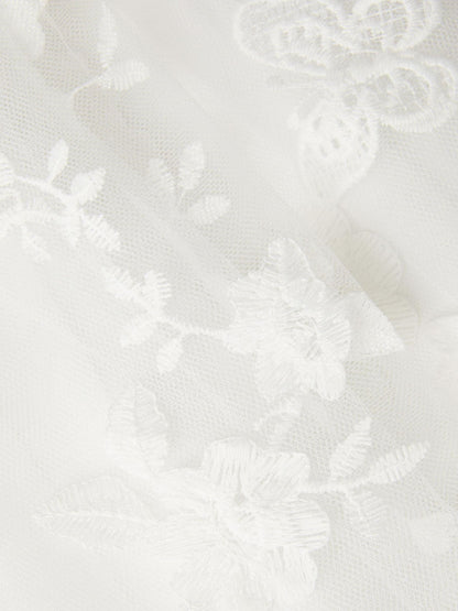 Monsoon Ivory Baby Beatrice Floral Embroidered Tulle Dress image 3