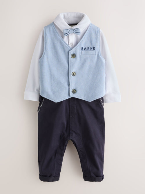 Dsiney Kidz - Baker by Ted Baker Blue Smart Mockable Waistcoat image 1