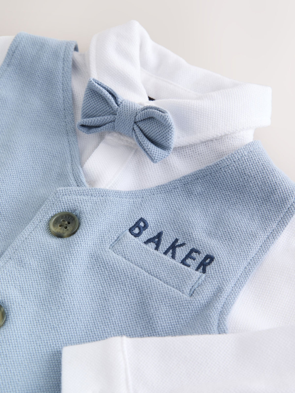 Dsiney Kidz - Baker by Ted Baker Blue Smart Mockable Waistcoat image 4