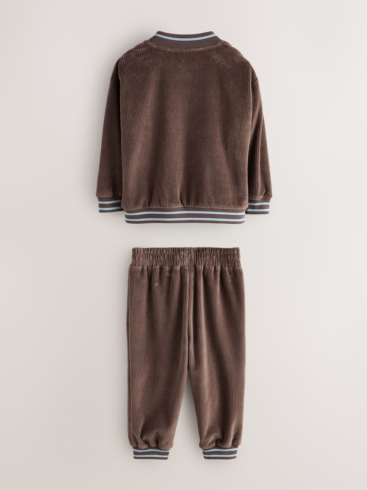 Baker by Ted Baker Brown 3 Piece Cord Jacket Blue T-Shirt and Joggers Set - image 12