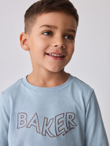 Baker by Ted Baker Brown 3 Piece Cord Jacket Blue T-Shirt and Joggers Set - image 5