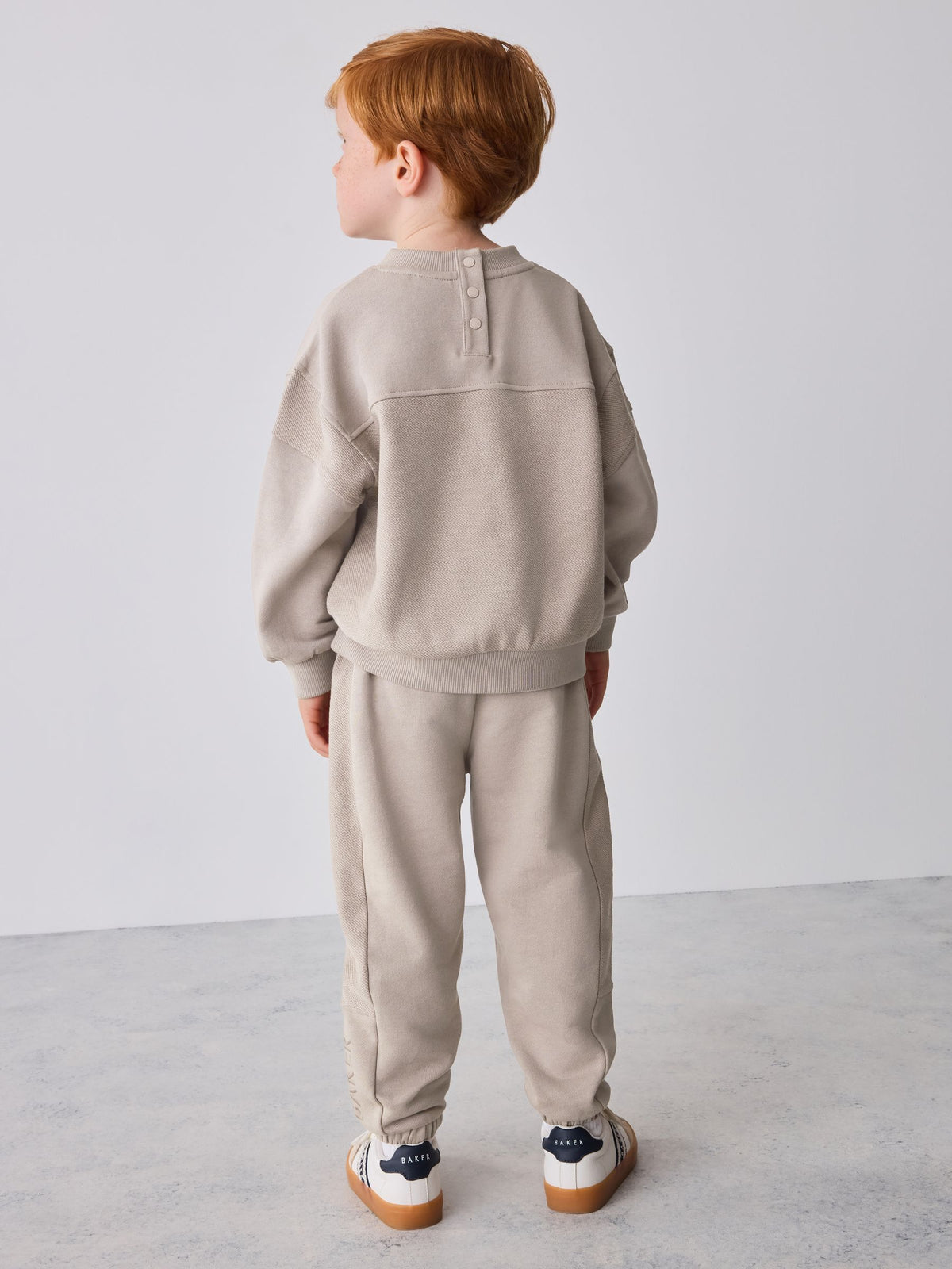 Dsiney Kidz - Baker by Ted Baker Stone Textured Sweatshirt and Joggers Set image 3