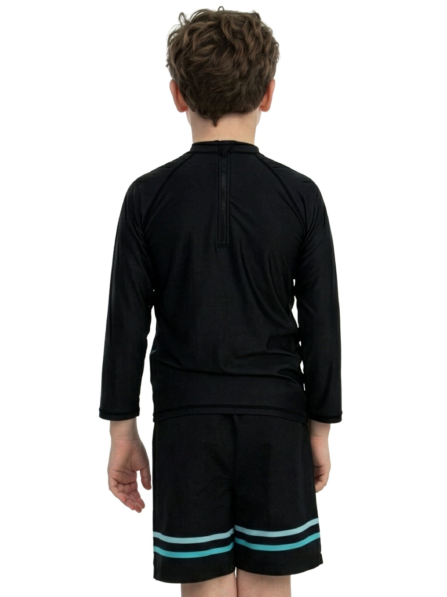 Character Blue Fortnite Long Sleeve Rash Guard And Swim Shorts Set image 5