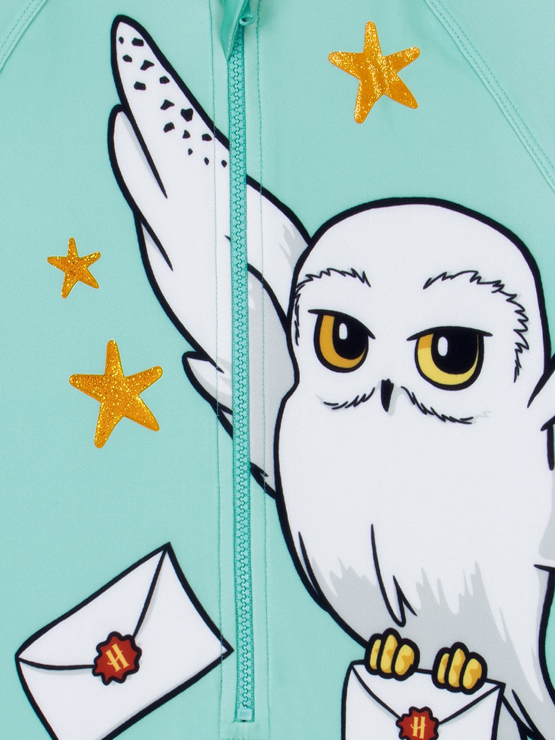 Character Blue Harry Potter Long Sleeve Hedwig Swimsuit image 3