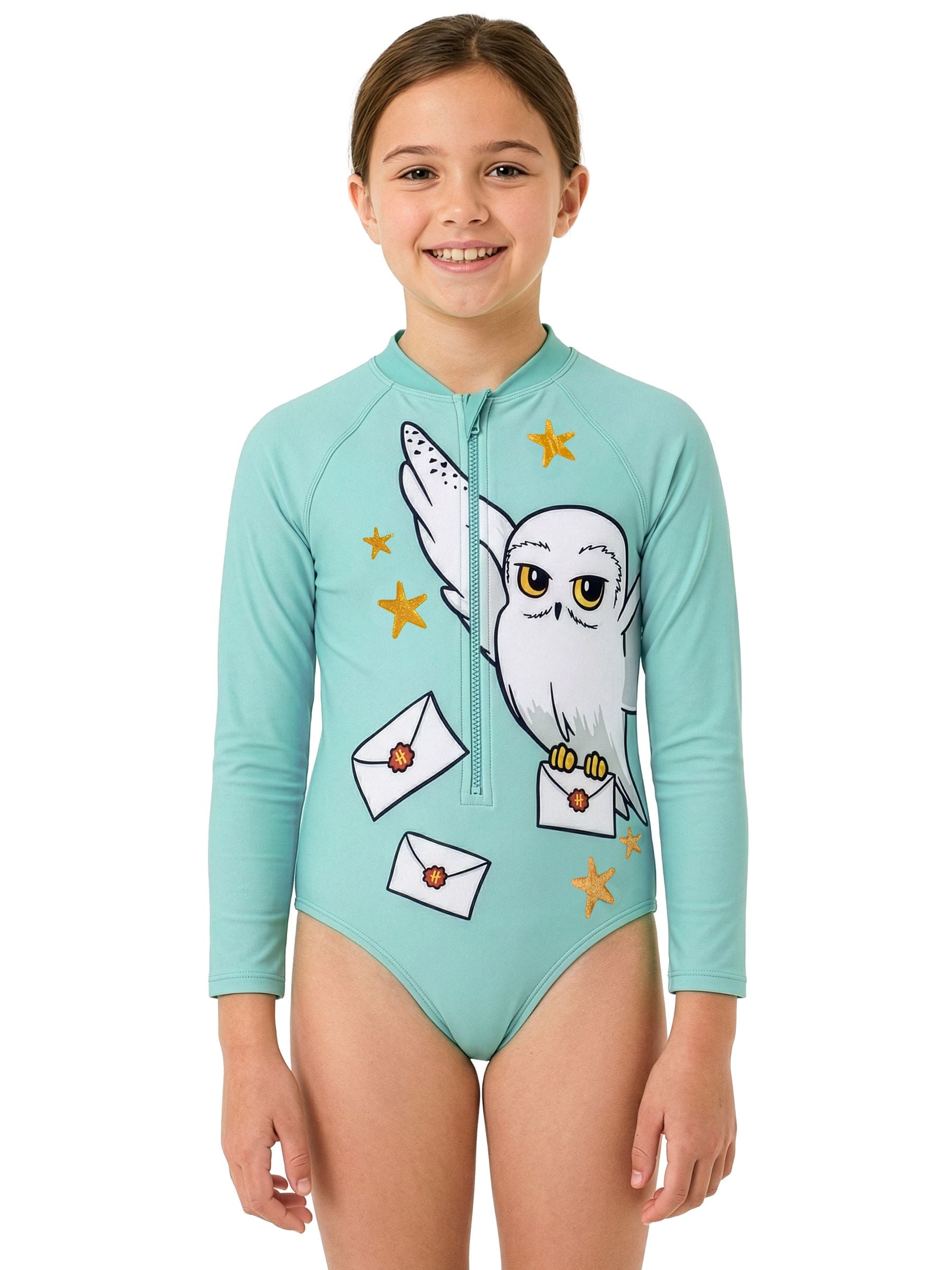 Character Blue Harry Potter Long Sleeve Hedwig Swimsuit image 2