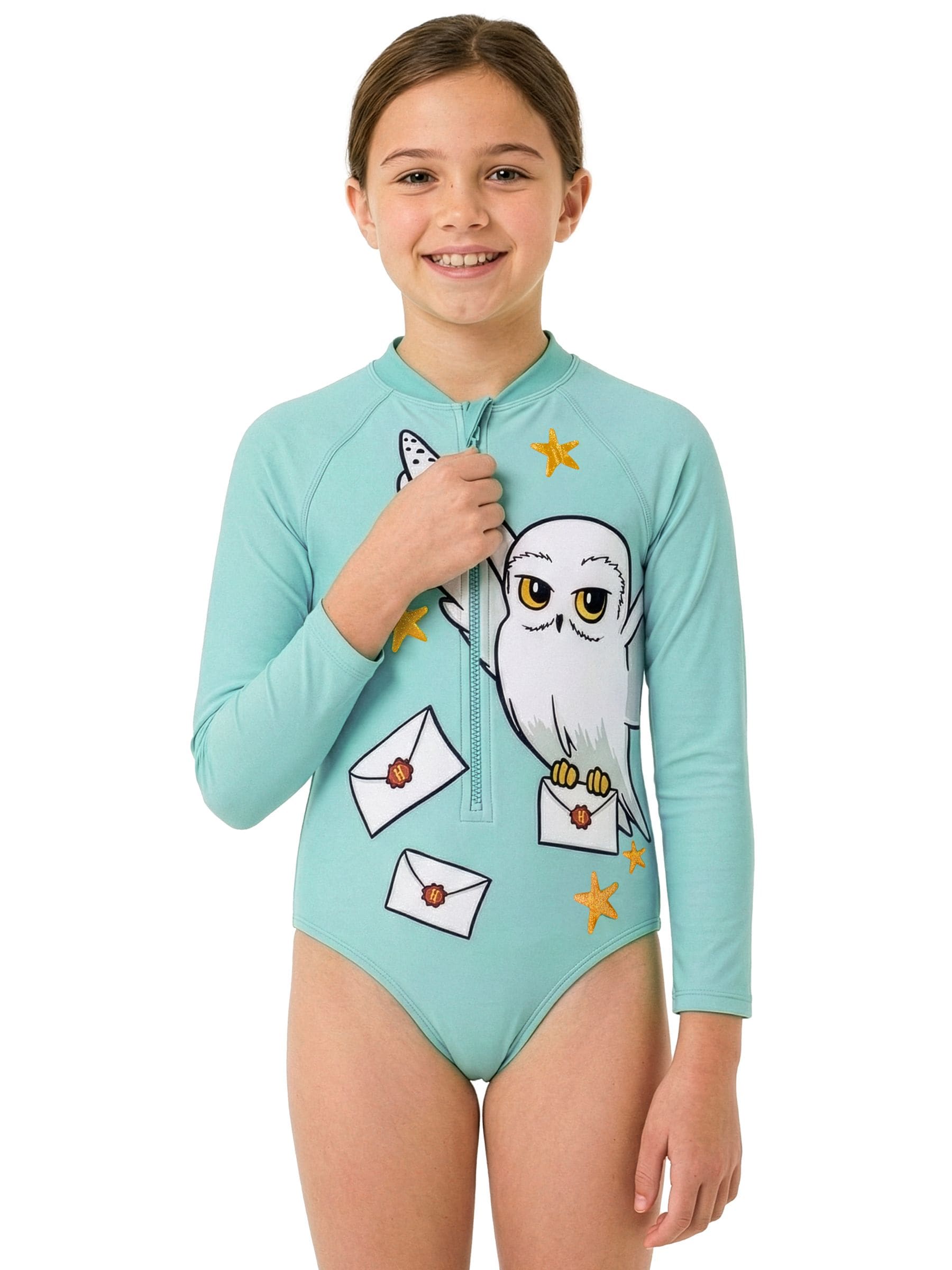 Character Blue Harry Potter Long Sleeve Hedwig Swimsuit image 5
