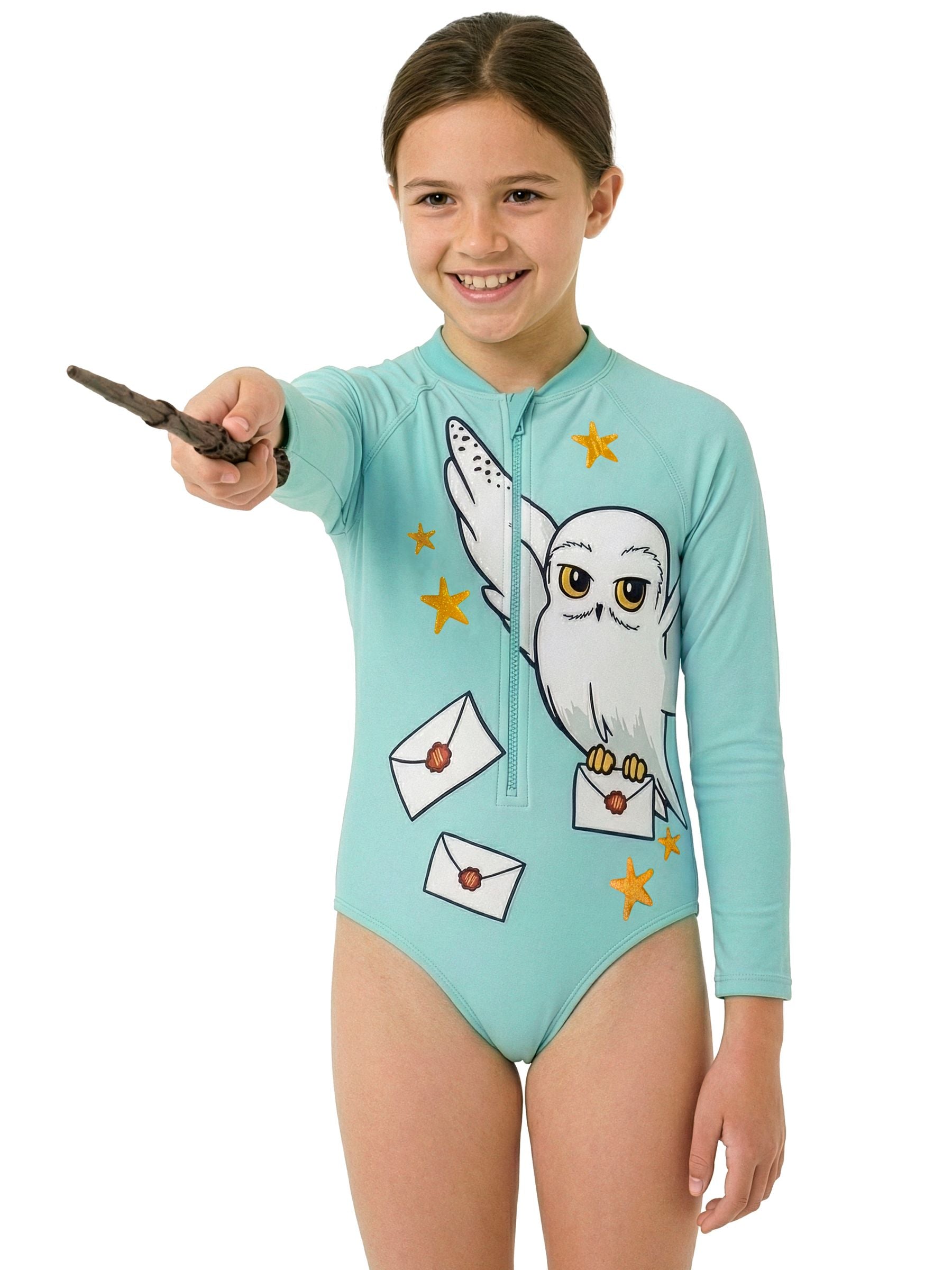 Character Blue Harry Potter Long Sleeve Hedwig Swimsuit image 6