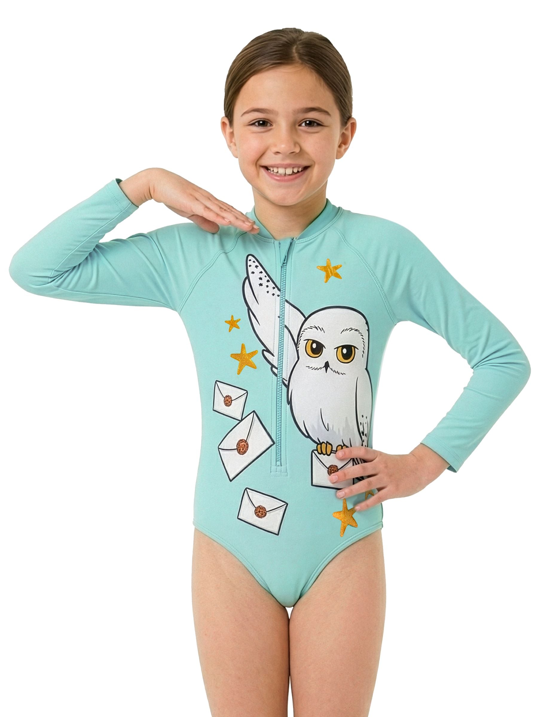 Character Blue Harry Potter Long Sleeve Hedwig Swimsuit image 7