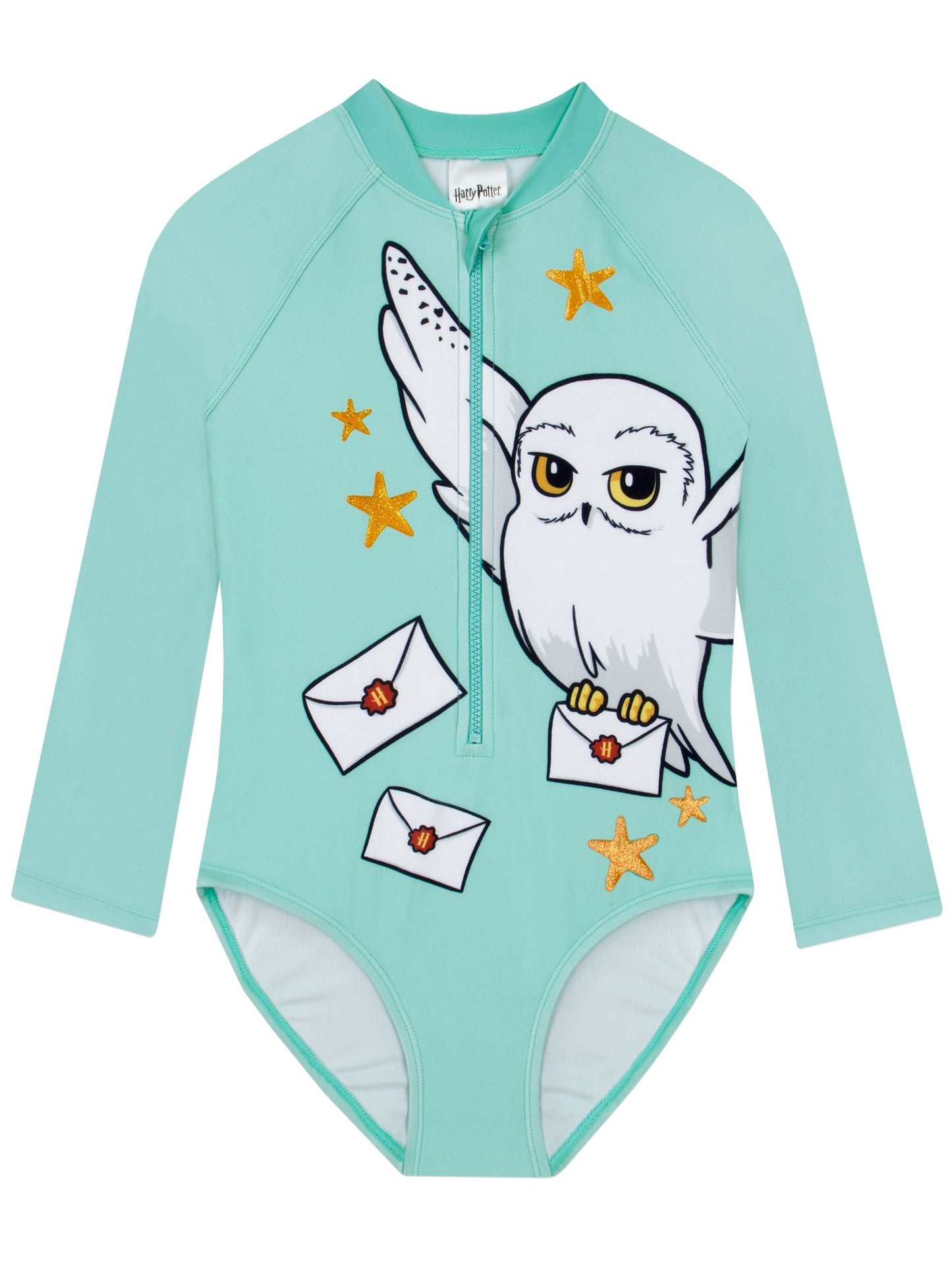 Character Blue Harry Potter Long Sleeve Hedwig Swimsuit image 1