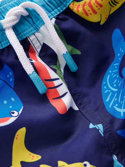 Boden Blue Swim Shorts image 2