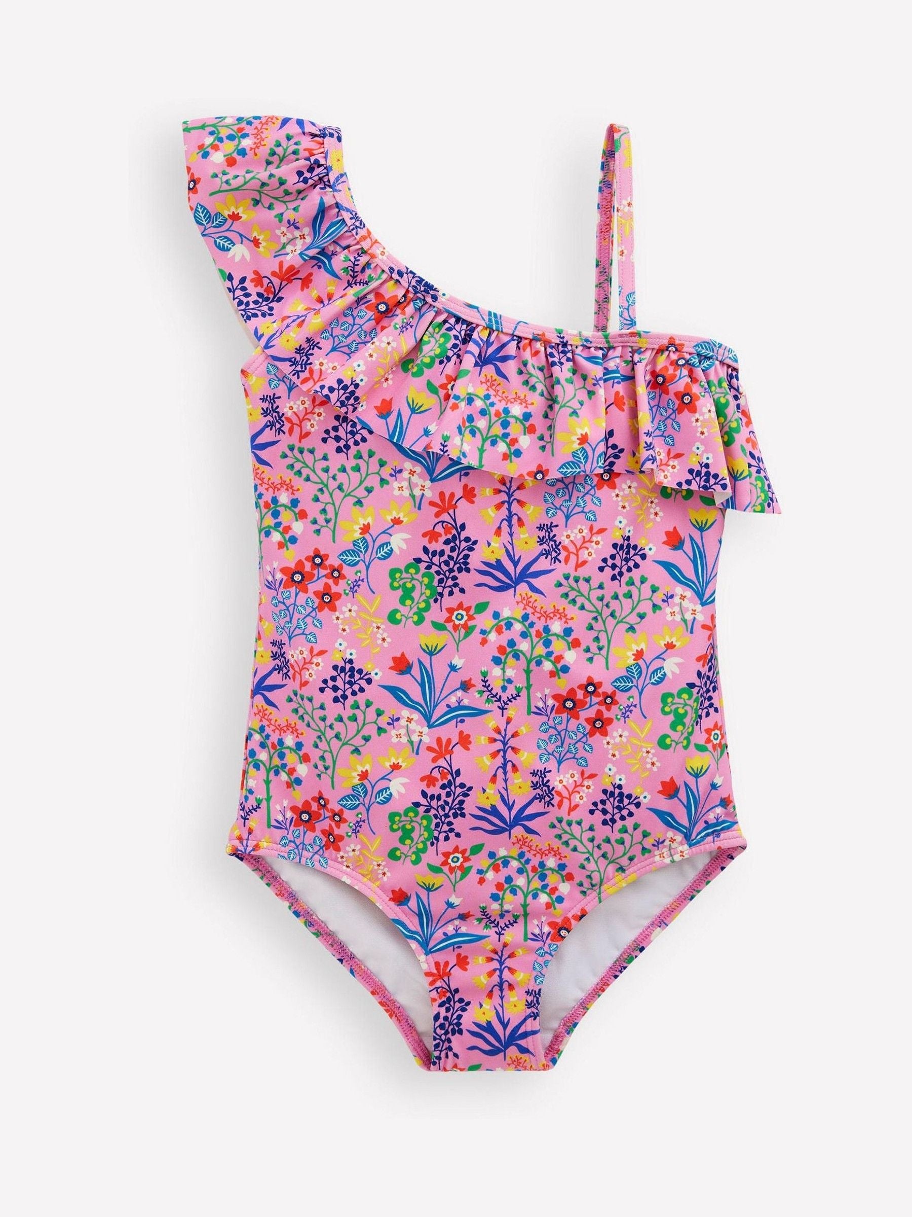 Boden Pink Lila One Shoulder Swimsuit image 1