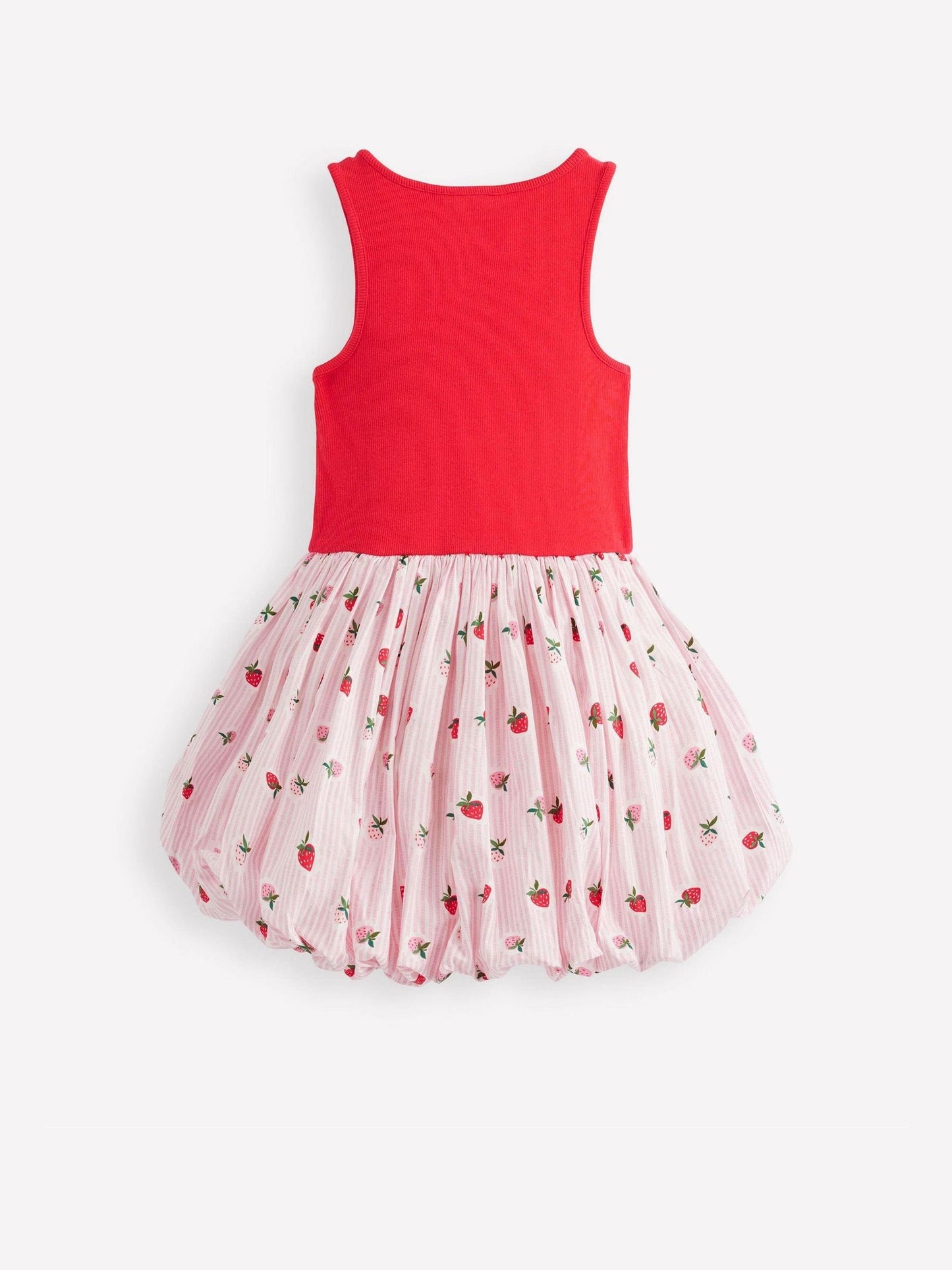 Boden Red Bubble Hem Rib Dress image 3