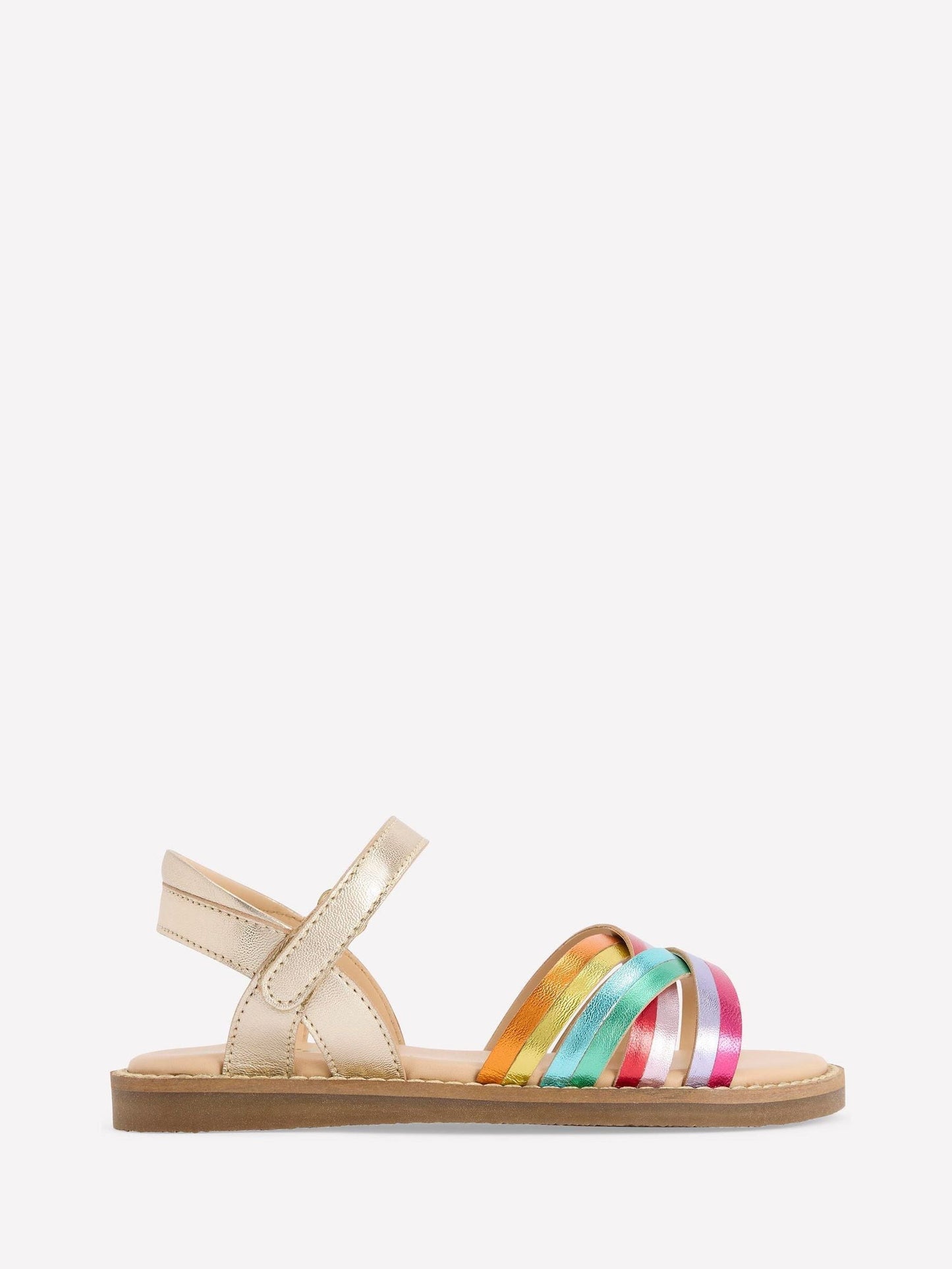 Boden Metallic Crossed Leather Sandals image 1