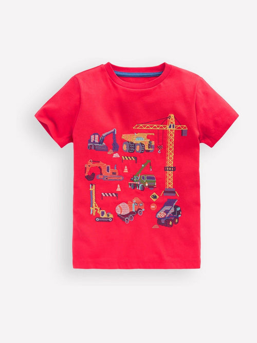 Boden Red Superstitch T-Shirt image 1
