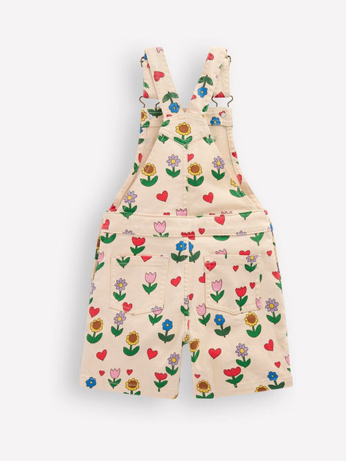 Boden Cream Short Dungarees image 1