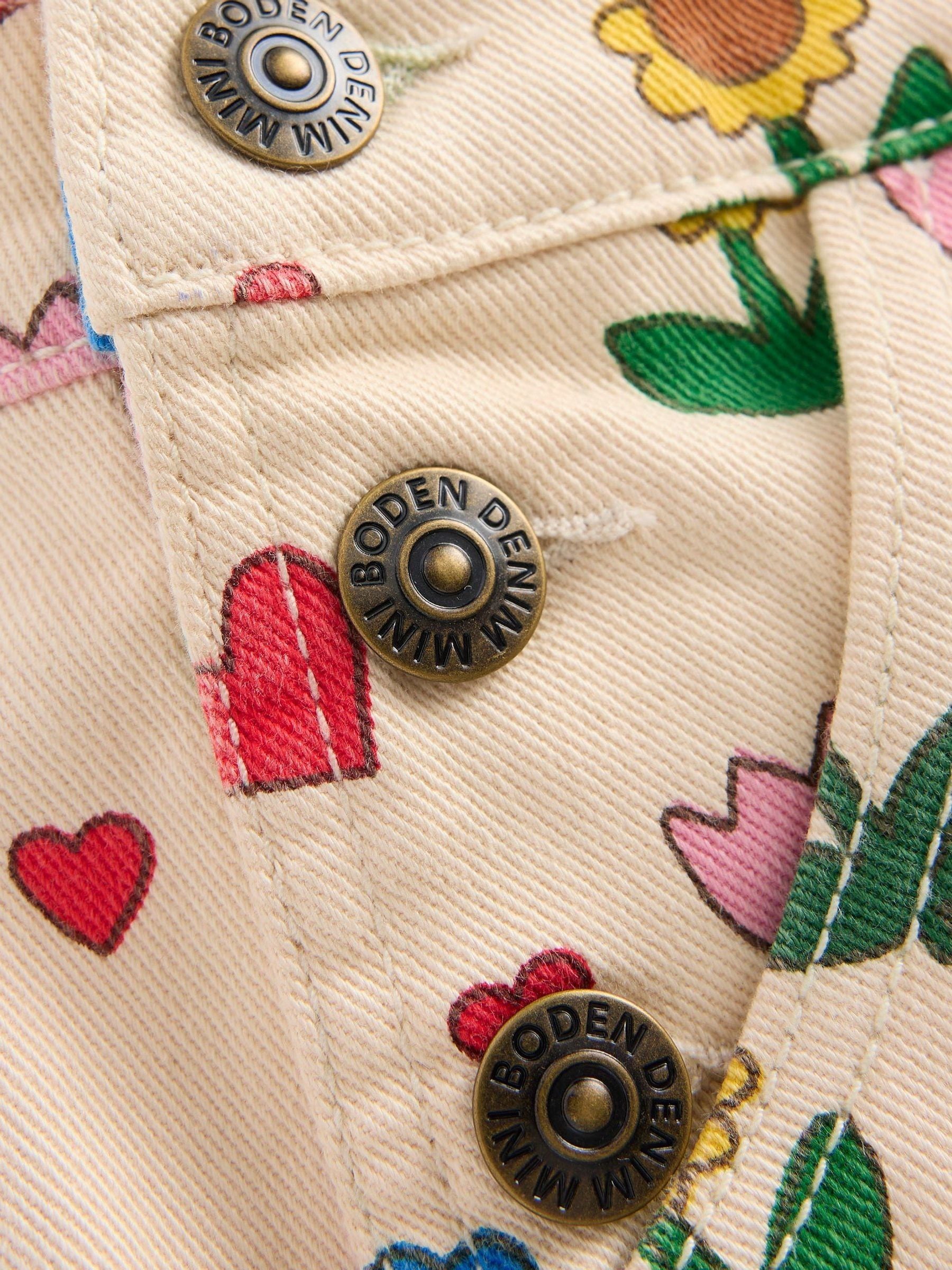 Boden Cream Short Dungarees image 3