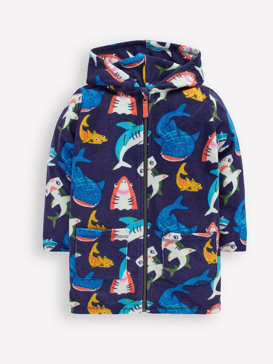 Boden Blue Towelling Zip Up Throw On Cover-Up image 2