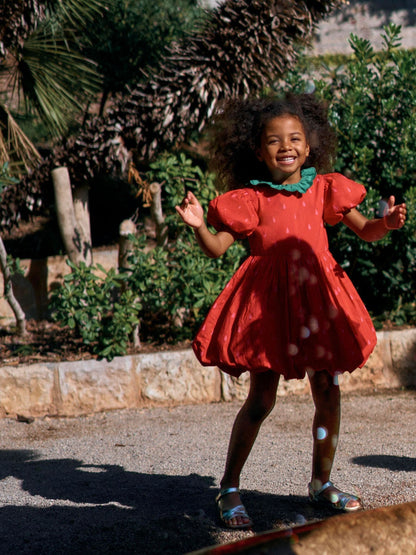 Boden Red Bubble Hem Dress image 1