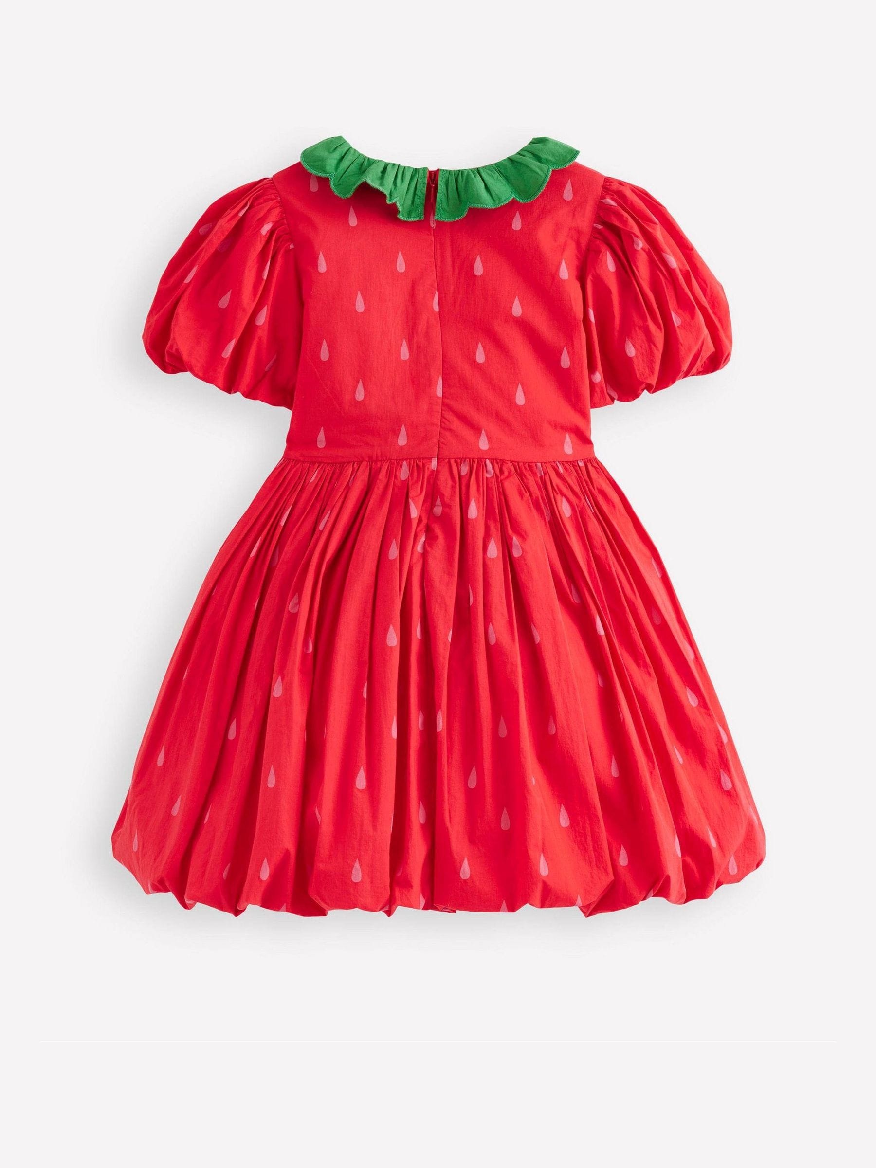 Boden Red Bubble Hem Dress image 3