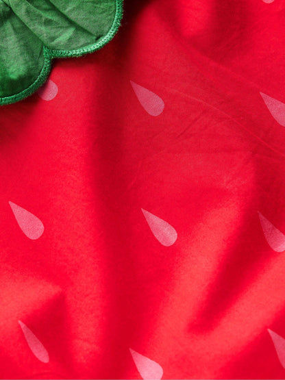 Boden Red Bubble Hem Dress image 4