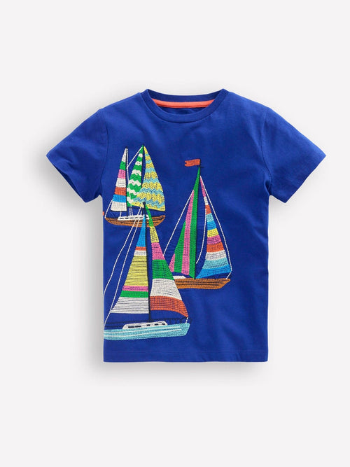 Boden Blue Superstitch T-Shirt image 1