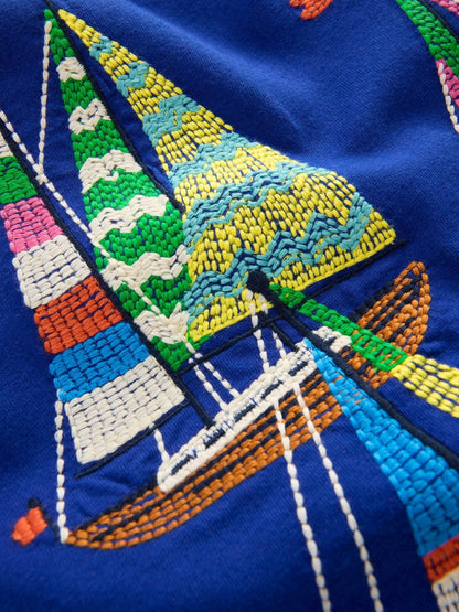 Boden Blue Superstitch T-Shirt image 3