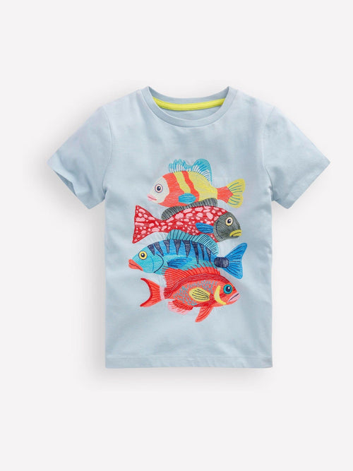 Boden Blue Superstitch T-Shirt image 1