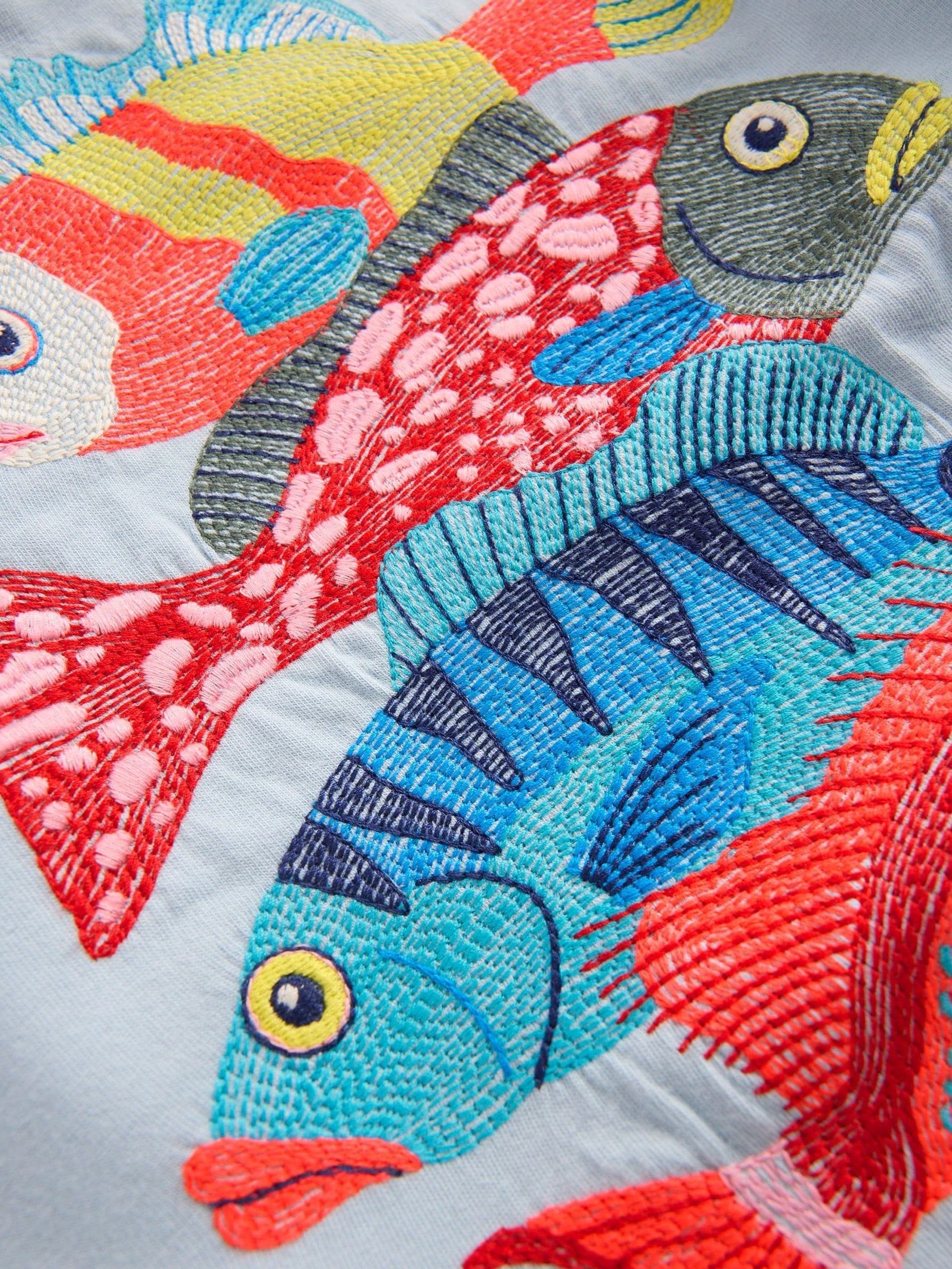 Boden Blue Superstitch T-Shirt image 3