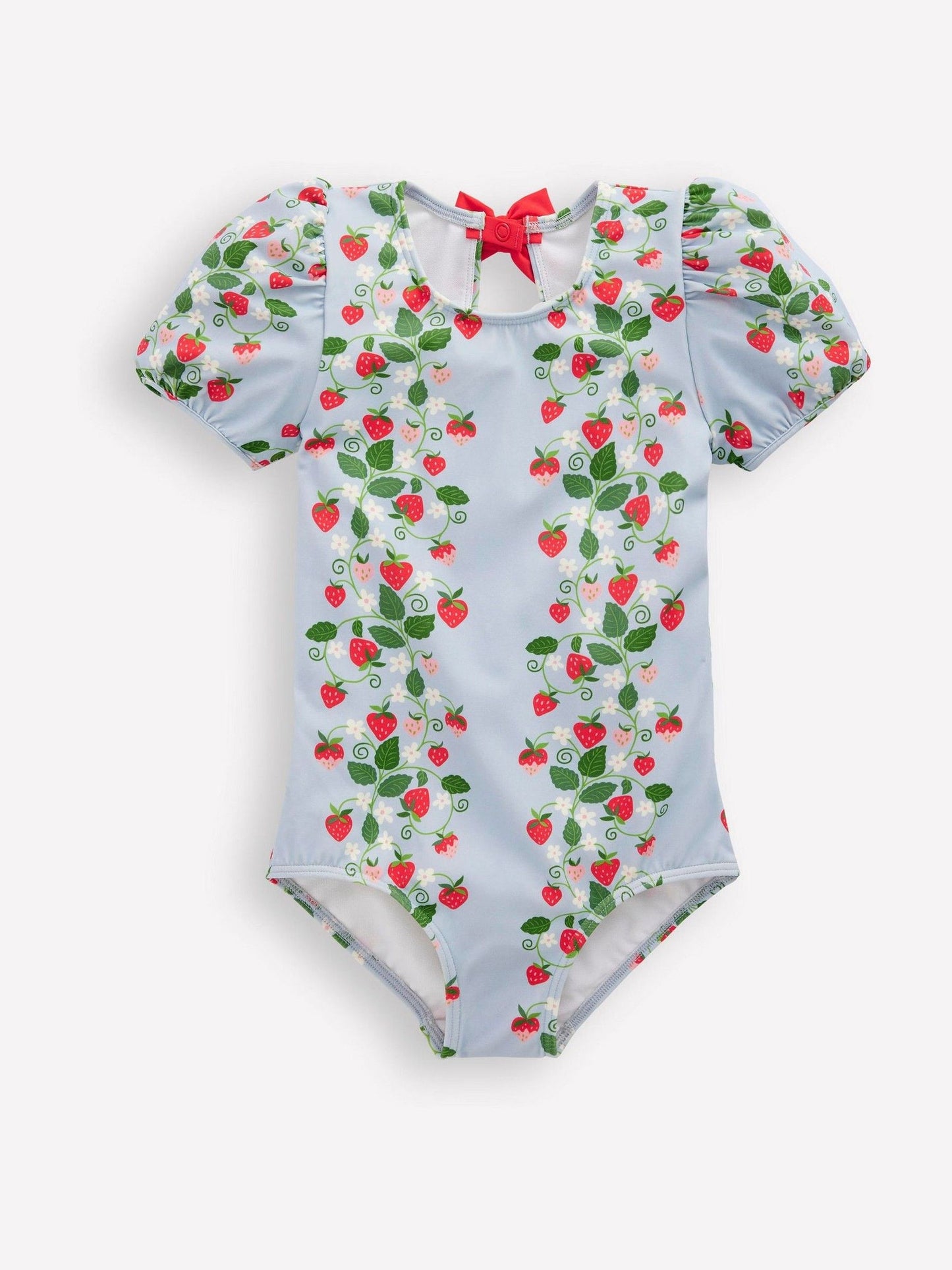 Boden Blue Puff Sleeve Swimsuit image 1