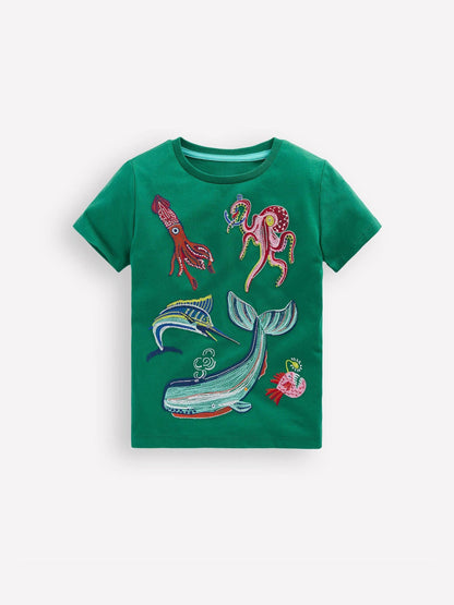 Dsiney Kidz - Boden Green Glow Superstitch T-Shirt image 1