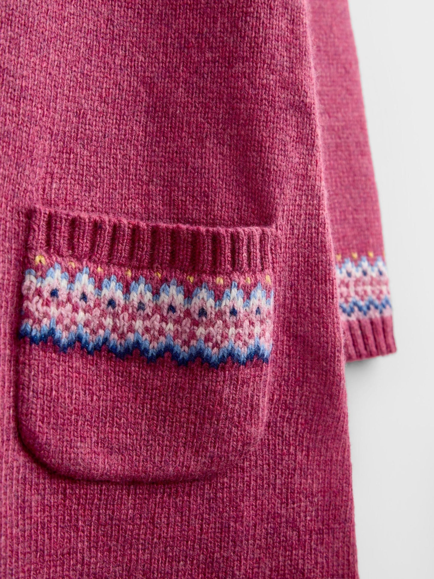 Dsiney Kidz - Jojo Maman Bébé Rose Pink Unicorn Fairisle Knitted Dress image 4