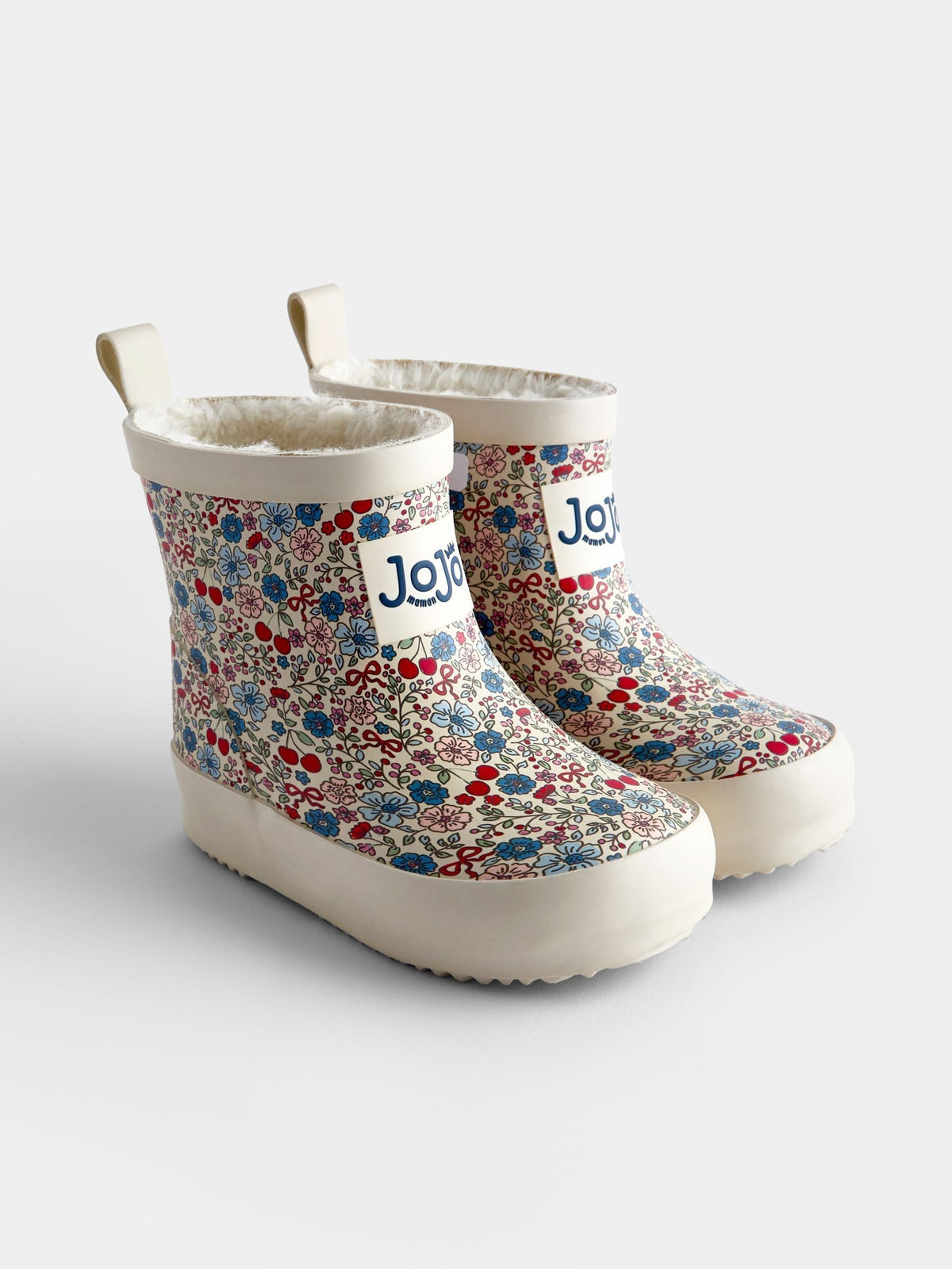 JoJo Maman Bébé Stone Floral Cosy Ankle Wellies - image 1