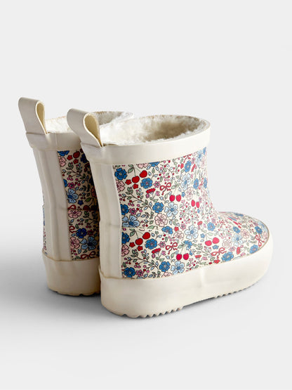 JoJo Maman Bébé Stone Floral Cosy Ankle Wellies - image 2