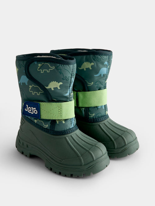 Dsiney Kidz - JoJo Maman Bébé Green Dinosaur Alpine Snow Boot image 1