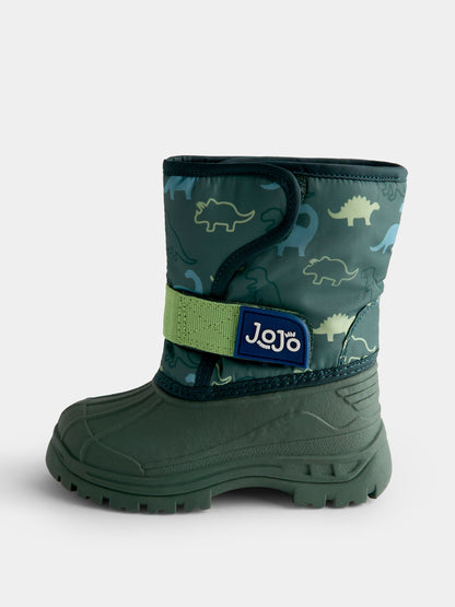 Dsiney Kidz - JoJo Maman Bébé Green Dinosaur Alpine Snow Boot image 3