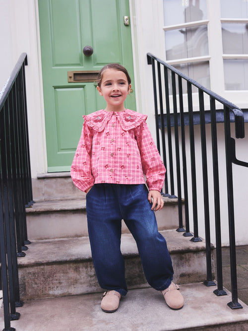 Dsiney Kidz - Pink Gingham Cherry Blouse (3-16yrs) image 1