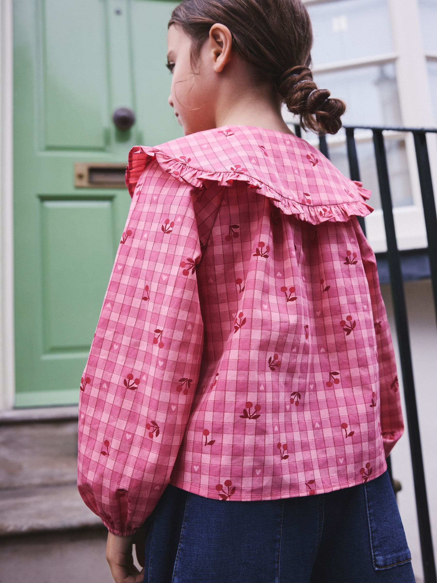 Dsiney Kidz - Pink Gingham Cherry Blouse (3-16yrs) image 2